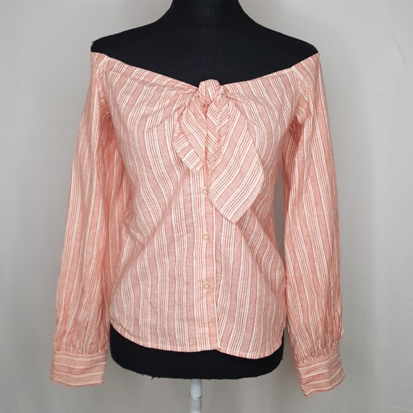 Free People Tops - Free People Linen Off Shoulder Blouse NWT